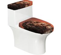 Poadnly Adorable Cockapoo Dog,Toilet Lid Covers Reusable Set of 2 Tank Lid Covers, Dust Splash Resistant for Bathroom Decor