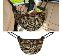 Poadnly African Black Gold Zebra Animal Skin Sepia, Car Seat Organiser, Drawstring Multi-Purpose Storage Bag for Camping Shopping Travel