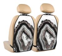 Poadnly Agate Rose Gold Glitter Glam Gem Decor Art,2 Pack Car Seat Kick Mats Back Seat Protector Durable Back Seat Organiser