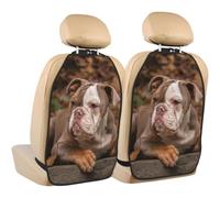 Poadnly American Bulldog Puppy,2 Pack Car Seat Kick Mats Back Seat Protector Durable Back Seat Organiser