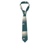 Poadnly Art Deco Cranes, Neckties Mens Ties Polyester Novelty Skinny Tie For Wedding Party