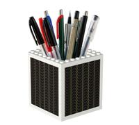 Poadnly Art Deco Pattern Seamless Black And Gold, Pen Pot Pencil Holder for Office Home School, Compact Desk Organiser for Office Stationery