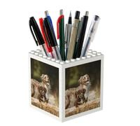 Poadnly Australian Shepherd Dogs Aussie Brown Dogs, Pen Pot Pencil Holder for Office Home School, Compact Desk Organiser for Office Stationery