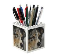 Poadnly Australian Shepherd, Pen Pot Pencil Holder for Office Home School, Compact Desk Organiser for Office Stationery