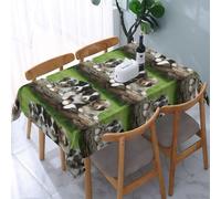 Poadnly Australian Shepherd Small Puppies Quartet, Tablecloth Waterproof Dust-Proof Tabletop Wrinkle Resistant Table Cover - 137 x 183 cm