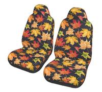 Poadnly Autumn Colorful Maple Leaves,Car Seat Cover Front Seat Covers/Protectors For Car 2pcs