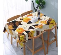 Poadnly Autumn Colors Ginkgo Leaves, Tablecloth Waterproof Dust-Proof Tabletop Wrinkle Resistant Table Cover - 137 x 183 cm