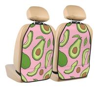 Poadnly Avocado Pattern,2 Pack Car Seat Kick Mats Back Seat Protector Durable Back Seat Organiser