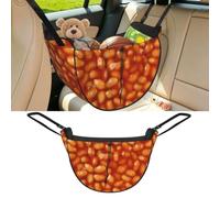 Poadnly Baked Beans Pattern, Car Seat Organiser, Drawstring Multi-Purpose Storage Bag for Camping Shopping Travel