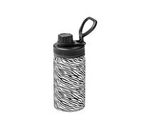 Poadnly Basic Zebra,12 Oz Insulated Water Bottle Stainless Steel Coffee Mug Vacuum Tumbler Water Flask