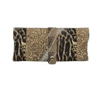 Poadnly Beautiful Chic Girly Leopard Animal Faux Fur, Portable Eyewear Case Soft Eyeglasses Bag Anti-Scratch Spectacles Sleeve Pu Leather Sunglasses Case