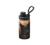 Poadnly Black German Shepherd Bokeh Autumn German,12 Oz Insulated Water Bottle Stainless Steel Coffee Mug Vacuum Tumbler Water Flask