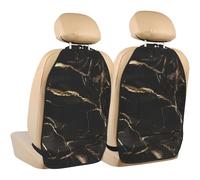 Poadnly Black Gold Marble,2 Pack Car Seat Kick Mats Back Seat Protector Durable Back Seat Organiser