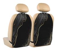 Poadnly Black Marble With Gold Glitter,2 Pack Car Seat Kick Mats Back Seat Protector Durable Back Seat Organiser