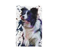 Poadnly Border Collie Art Dog Painting,Waffle Tea Towels Kitchen Drying Dish Towels Absorbent Dish Cloth 41 x 66 cm