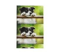 Poadnly Border Collie Dog Green,Waffle Tea Towels Kitchen Drying Dish Towels Absorbent Dish Cloth 41 x 66 cm