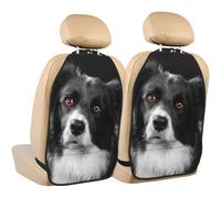 Poadnly Border Collie Dog Pet,2 Pack Car Seat Kick Mats Back Seat Protector Durable Back Seat Organiser
