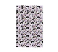 Poadnly Border Collie Dog Vintage Florals Purple,Waffle Tea Towels Kitchen Drying Dish Towels Absorbent Dish Cloth 41 x 66 cm