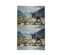 Poadnly Border Collie Dogs Pets Grassland Black Border,Waffle Tea Towels Kitchen Drying Dish Towels Absorbent Dish Cloth 41 x 66 cm