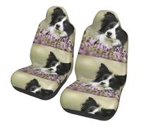 Poadnly Border Collie Lawn Black Border Collie Pets,Car Seat Cover Front Seat Covers/Protectors For Car 2pcs