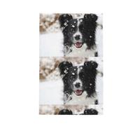 Poadnly Border Collie Snow Dog,Waffle Tea Towels Kitchen Drying Dish Towels Absorbent Dish Cloth 41 x 66 cm