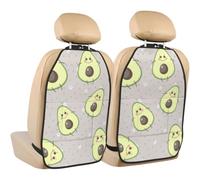 Poadnly Cartoon Cute Avocado,2 Pack Car Seat Kick Mats Back Seat Protector Durable Back Seat Organiser