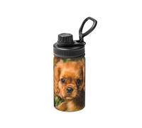 Poadnly Cavalier King Charles Spaniel Brown Curly Dogs,12 Oz Insulated Water Bottle Stainless Steel Coffee Mug Vacuum Tumbler Water Flask