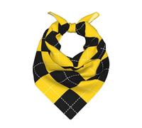 Poadnly Check Pattern Yellow And Black,Bandana Scarf for Men and Women - Stylish & Versatile Bandanas For Neck and Head Wear