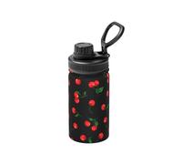 Poadnly Cherry Fruit Pattern,12 Oz Insulated Water Bottle Stainless Steel Coffee Mug Vacuum Tumbler Water Flask
