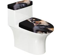 Poadnly Chihuahua Dog Cute,Toilet Lid Covers Reusable Set of 2 Tank Lid Covers, Dust Splash Resistant for Bathroom Decor