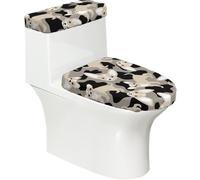 Poadnly Chihuahua Dog,Toilet Lid Covers Reusable Set of 2 Tank Lid Covers, Dust Splash Resistant for Bathroom Decor