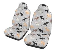 Poadnly Chihuahua Paws And Bones,Car Seat Cover Front Seat Covers/Protectors For Car 2pcs