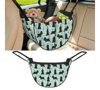 Poadnly Cocker Spaniel With Coffees Black Cocker Spaniel Dog, Car Seat Organiser, Drawstring Multi-Purpose Storage Bag for Camping Shopping Travel