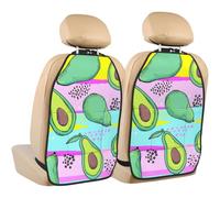 Poadnly Colorful Hand Drawing Avocado,2 Pack Car Seat Kick Mats Back Seat Protector Durable Back Seat Organiser