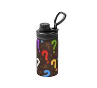 Poadnly Colorful Question Mark,12 Oz Insulated Water Bottle Stainless Steel Coffee Mug Vacuum Tumbler Water Flask