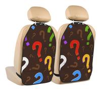 Poadnly Colorful Question Mark,2 Pack Car Seat Kick Mats Back Seat Protector Durable Back Seat Organiser