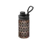 Poadnly Copper & Black Geo Diamonds,12 Oz Insulated Water Bottle Stainless Steel Coffee Mug Vacuum Tumbler Water Flask