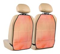 Poadnly Coral Watercolor Shades Pink Orange,2 Pack Car Seat Kick Mats Back Seat Protector Durable Back Seat Organiser