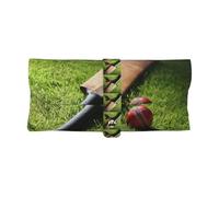 Poadnly Cricket Bat And Ball, Portable Eyewear Case Soft Eyeglasses Bag Anti-Scratch Spectacles Sleeve Pu Leather Sunglasses Case