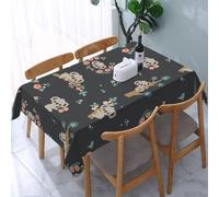 Poadnly Cute 3D Animal Koala, Tablecloth Waterproof Dust-Proof Tabletop Wrinkle Resistant Table Cover - 137 x 183 cm
