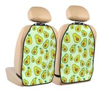 Poadnly Cute Avocado Printed,2 Pack Car Seat Kick Mats Back Seat Protector Durable Back Seat Organiser