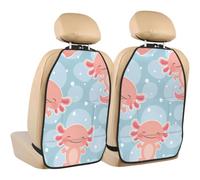 Poadnly Cute Axolotl,2 Pack Car Seat Kick Mats Back Seat Protector Durable Back Seat Organiser