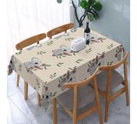 Poadnly Cute Cartoon Koala Bears Pattern, Tablecloth Waterproof Dust-Proof Tabletop Wrinkle Resistant Table Cover - 137 x 183 cm