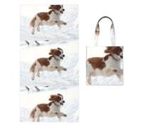 Poadnly Cute Dog Print, 2 in 1 Packable Towel Bag, Beach Towels with Tote Bag for Travel Holiday Camping