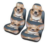 Poadnly Cute Funny Chihuahua Dog,Car Seat Cover Front Seat Covers/Protectors For Car 2pcs
