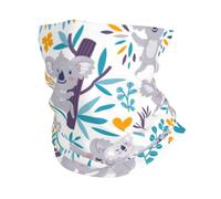 Poadnly Cute Koala Bears And Floral, Bandana Neck Gaiter Soft Face Cover Neck Warmer Tube Half Face Mask