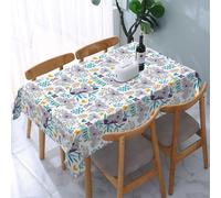 Poadnly Cute Koala Bears And Floral, Tablecloth Waterproof Dust-Proof Tabletop Wrinkle Resistant Table Cover - 137 x 183 cm