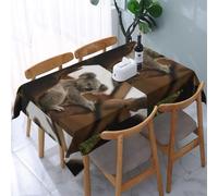 Poadnly Cute Koala On Tree, Tablecloth Waterproof Dust-Proof Tabletop Wrinkle Resistant Table Cover - 137 x 183 cm