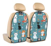 Poadnly Cute Labrador Dog,2 Pack Car Seat Kick Mats Back Seat Protector Durable Back Seat Organiser