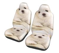 Poadnly Cute Maltese Puppy,Car Seat Cover Front Seat Covers/Protectors For Car 2pcs